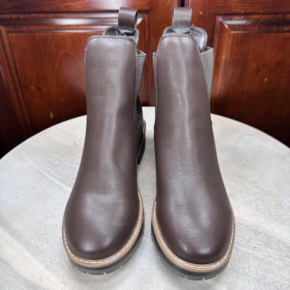 Kensie Womens Khai Chelsea Boots Size 8.5 Brown Slip On Ankle Boots New - Picture 14 of 14